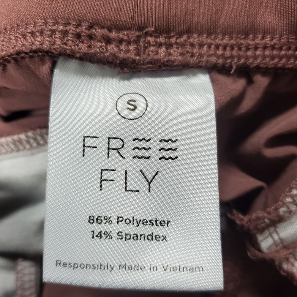 Free Fly Mens Pull On Drawstring Jogger Pants Size S Brown Athletic Zip Pockets - Picture 3 of 9
